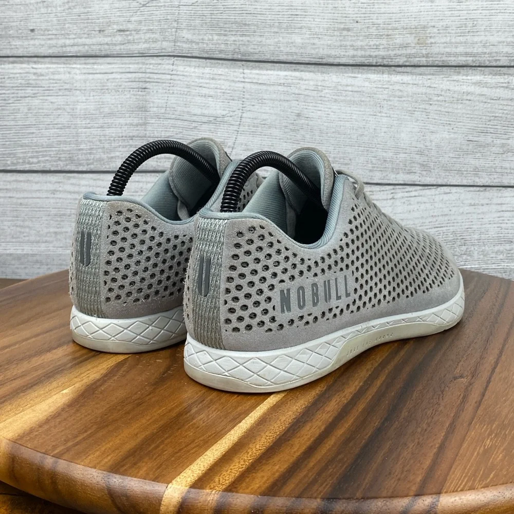 NoBull Outwork Perforated Grey Suede CrossFit Training Shoes Women’s Size 8.5